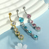 Navel Ring Stainless Steel Heart Shape Electroplating Accessories
