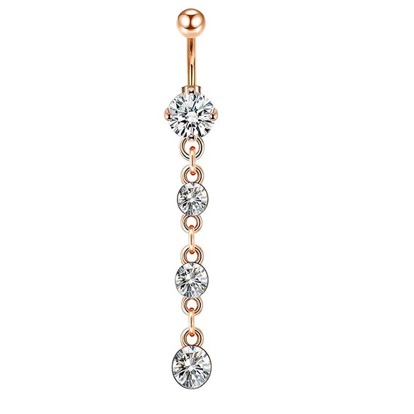 Navel Ring Stainless Steel Heart Shape Electroplating Accessories