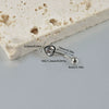 Navel Ring Stainless Steel Heart Shaped Inlaid Zircon Piercing Ornament