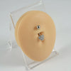 Navel Ring Stainless Steel Heart Shaped Inlaid Zircon Piercing Ornament