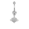 Navel Ring Stainless Steel Heartshaped Butterfly Pendant Electroplating Women's Jewelry