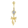 Navel Ring Stainless Steel Heartshaped Butterfly Pendant Electroplating Women's Jewelry