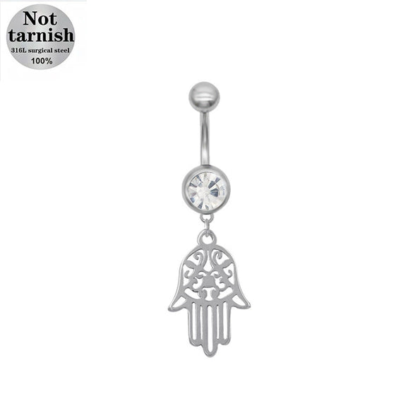 Navel Ring Titanium Alloy Heart Shape Unisex Piercing Jewelry