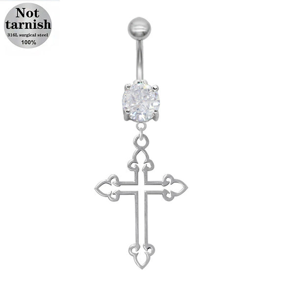 Navel Ring Titanium Alloy Heart Shape Unisex Piercing Jewelry