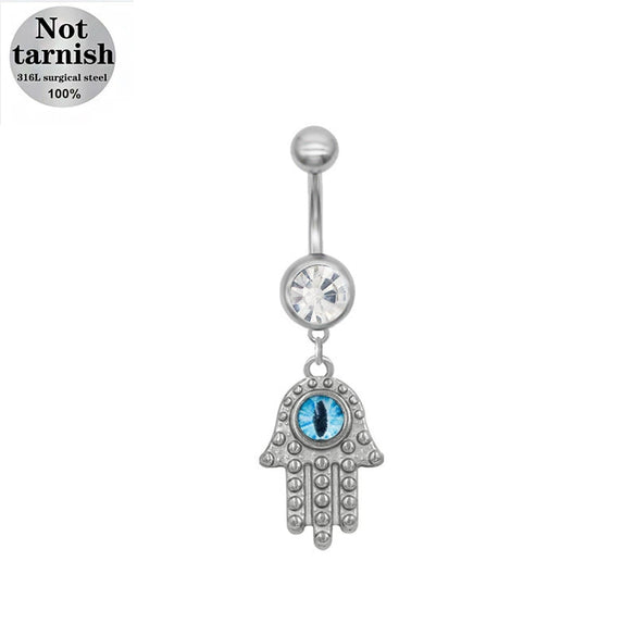 Navel Ring Titanium Alloy Heart Shape Unisex Piercing Jewelry