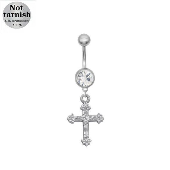 Navel Ring Titanium Alloy Heart Shape Unisex Piercing Jewelry