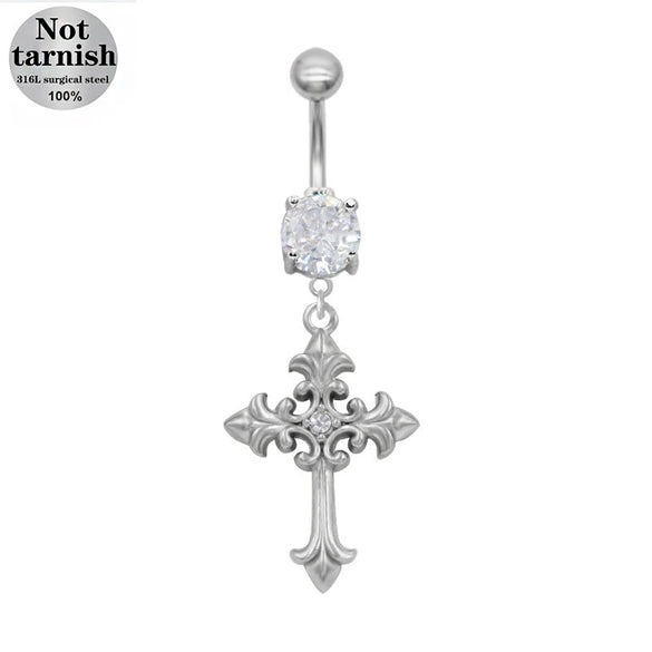 Navel Ring Titanium Alloy Heart Shape Unisex Piercing Jewelry