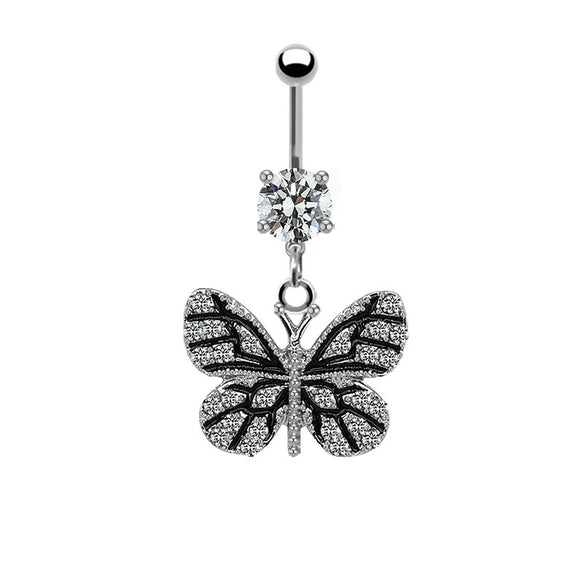 Navel Ring Zinc Alloy Heart Style Unisex Jewelry