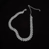 Neck Chain Choker Collar Metal Alloy Inlaid Zircon Geometric Style Women's