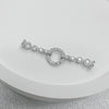 Necklace Accessories Silver Inlaid Zirconium Petal Bow Connecting Buckle