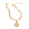 Necklace Alloy Aluminum Personality Geometric Portrait Coin Pendant Electroplating