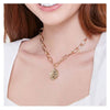 Necklace Alloy Aluminum Personality Geometric Portrait Coin Pendant Electroplating