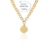 Necklace Alloy Aluminum Personality Geometric Portrait Coin Pendant Electroplating