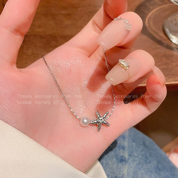 Necklace Alloy Copper Starfish Electroplating Women's Clavicle Chain