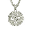 Necklace Alloy Diamondencrusted Letter Number Text Geometric Personality Cuban Chain Pendant For Men