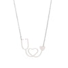 Necklace Alloy Geometric Love Hollow Pendant Electroplating Water Wave Chain Jewelry