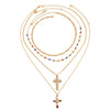 Necklace Alloy Geometric Rhinestone Electroplating Hiphop Style