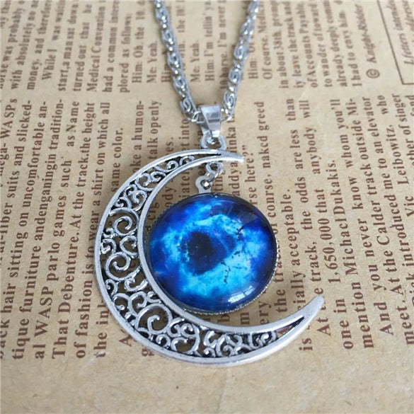 Necklace Alloy Geometric Starry Sky Moon Handmade Fashion