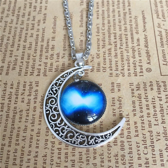 Necklace Alloy Geometric Starry Sky Moon Handmade Fashion