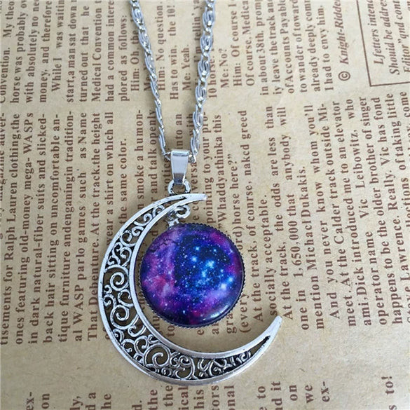 Necklace Alloy Geometric Starry Sky Moon Handmade Fashion