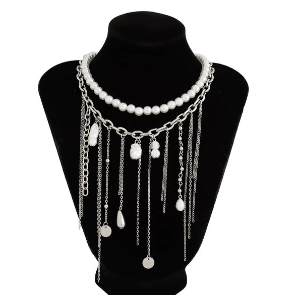 Necklace Alloy Heartshaped Pendant Clavicle Chain Cream Sweet Style Electroplating For Women