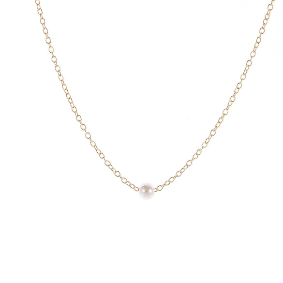 Necklace Alloy Imitation Pearl Cartoon Geometric Water Wave Chain Electroplating