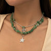 Necklace Alloy Iron Chain Rice Bead Turquoise Animals Zodiac Electroplated