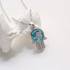 Necklace Alloy Microinlaid Zircon Eye Pendant Electroplating O Chain Unisex Minimalist