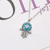Necklace Alloy Microinlaid Zircon Eye Pendant Electroplating O Chain Unisex Minimalist