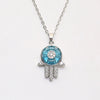 Necklace Alloy Microinlaid Zircon Eye Pendant Electroplating O Chain Unisex Minimalist
