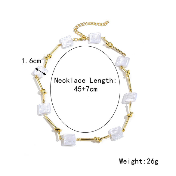 Necklace Alloy Pearl Heartshaped Electroplating Women's