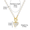 Necklace Alloy Pearl Heartshaped Electroplating Women's