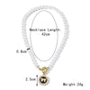 Necklace Alloy Pearl Heartshaped Electroplating Women's