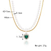 Necklace Alloy Pearl Heartshaped Electroplating Women's