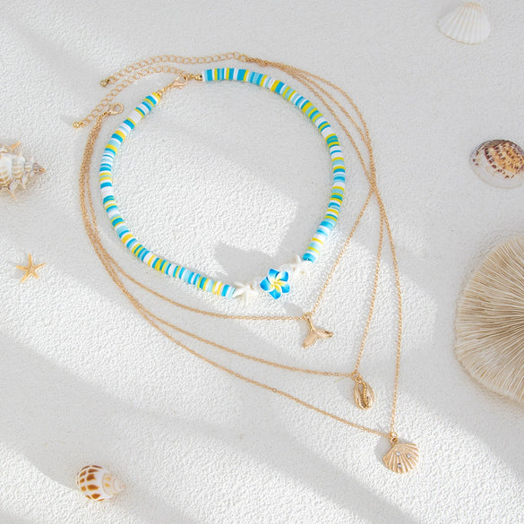 Necklace Alloy Pendant Copperclad Iron Chain Polymer Clay Imitation Pearl Animal Zodiac Handmade Stacking Style