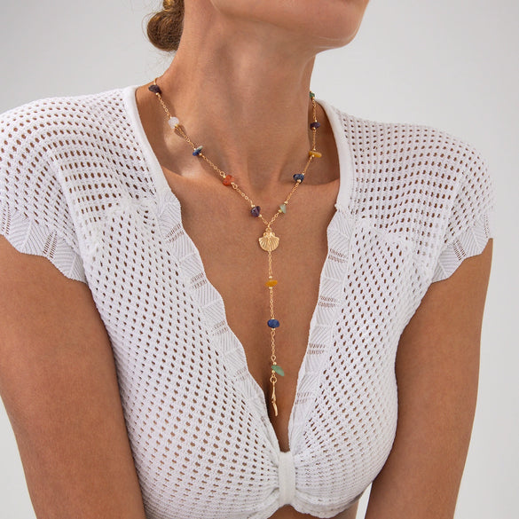 Necklace Alloy Pine Stone Copper Clad Iron Starfish Star Shaped Personality Electroplated For Women