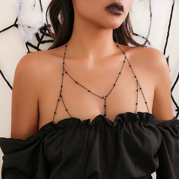 Necklace Alloy Snake Bone Chain Rhinestone Geometric Electroplating For Women