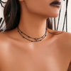 Necklace Alloy Snake Bone Chain Rhinestone Geometric Electroplating For Women