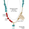Necklace Alloy Turquoise Geometric Electroplated For Women