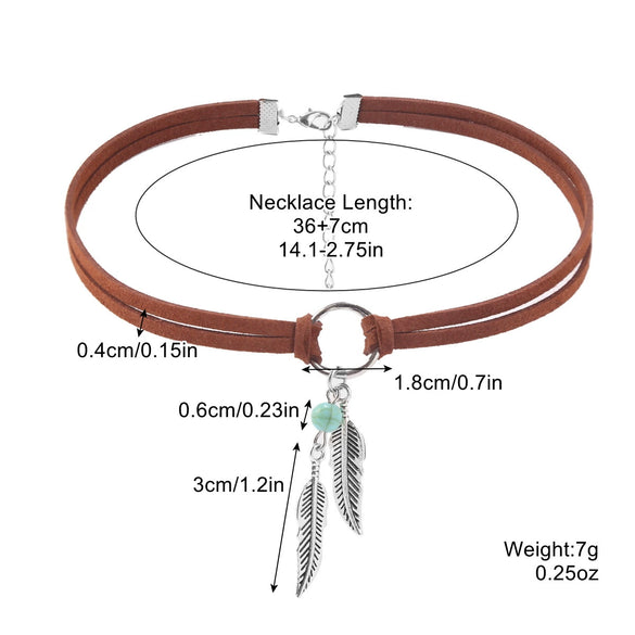 Necklace Alloy Turquoise Geometric Electroplated For Women