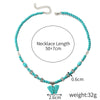 Necklace Alloy Turquoise Geometric Electroplated For Women
