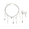 Necklace Aluminum Chain Turquoise Beads Alloy Geometric Heart Shape Electroplating For Women