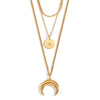 Necklace And Bracelet Combination Stainless Steel Titanium Steel Geometric Pattern Electroplated