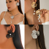 Necklace And Earrings Alloy Imitation Pearl Ball Bead Chain Sweet Cool Style Star Pattern Electroplating