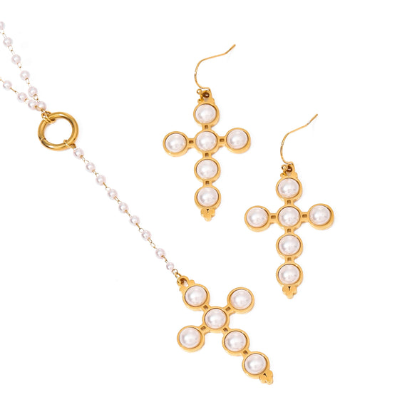 Necklace And Earrings Set Titanium Steel Stainless Steel Geometric Electroplating For Women