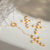 Necklace And Earrings Set Titanium Steel Stainless Steel Geometric Electroplating For Women
