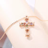 Necklace Artificial Zircon Crystal Geometric Light Luxury Electroplating Hiphop