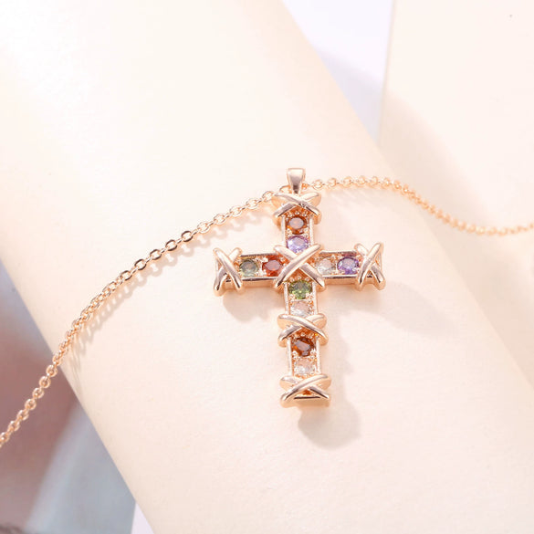 Necklace Artificial Zircon Crystal Geometric Light Luxury Electroplating Hiphop