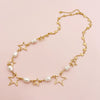 Necklace Baroque Pearl Beaded Fivepointed Star Hiphop Style Electroplated Jewelry