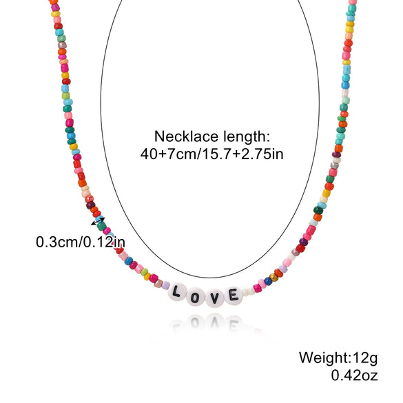 Necklace Beaded Artificial Crystal Ball Chain Electroplated With Flowers Bow Insects Geometric Animals Zodiac Letters Numbers Text